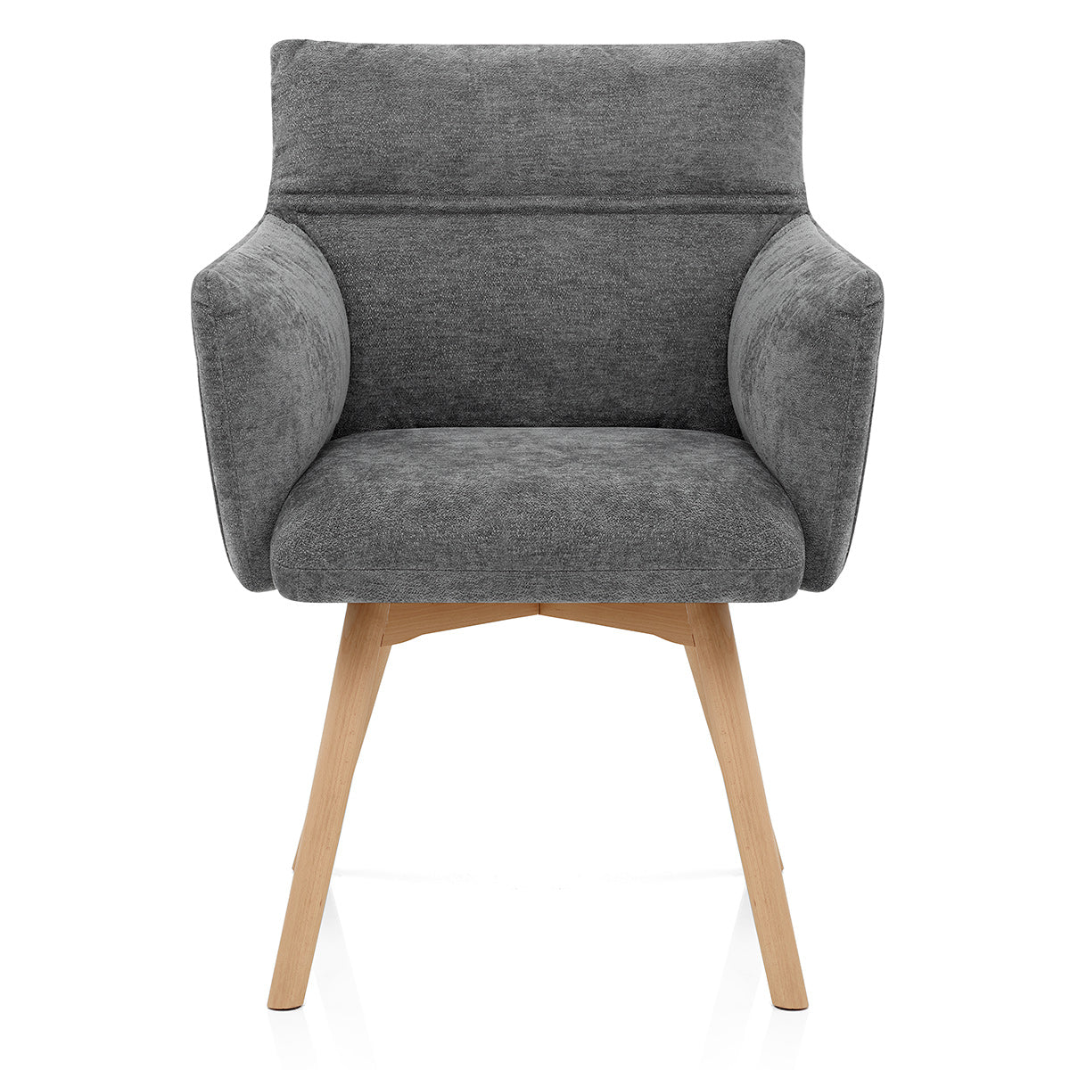 Mica Chair Oak & Charcoal Fabric