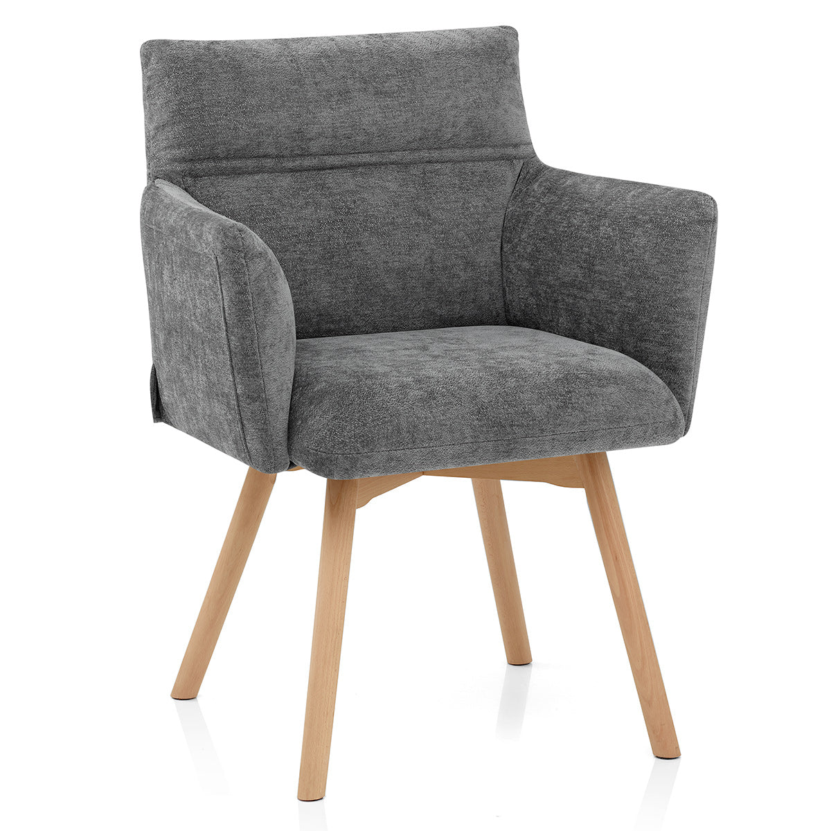 Mica Chair Oak & Charcoal Fabric