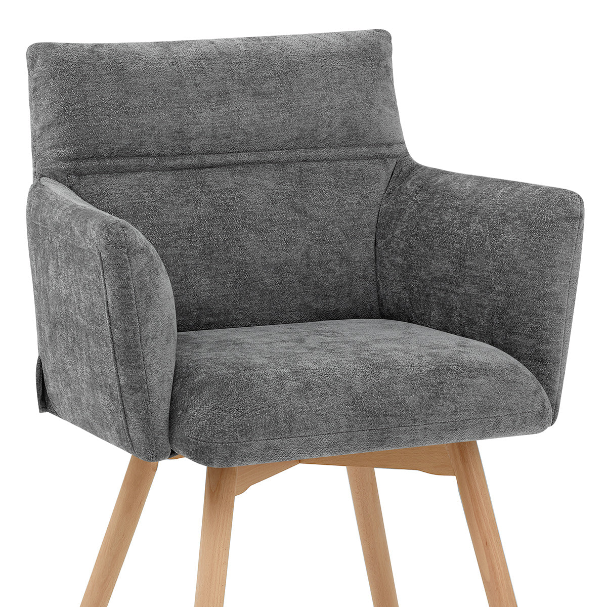 Mica Chair Oak & Charcoal Fabric