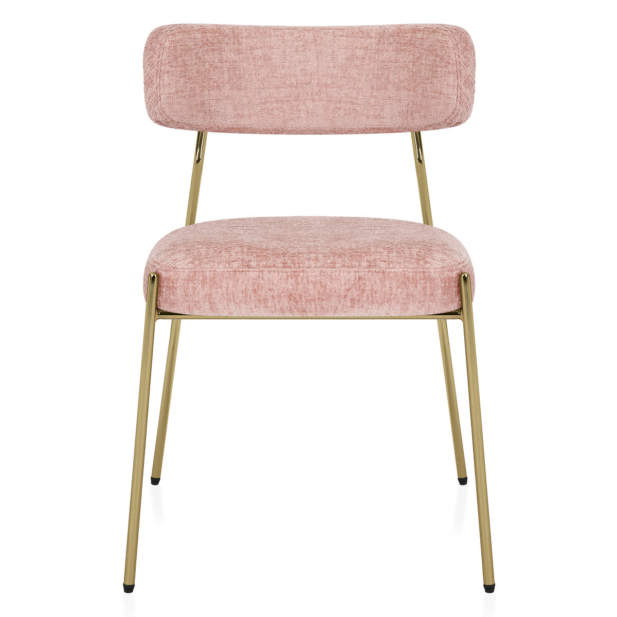 Diana Gold Chair Pink Fabric