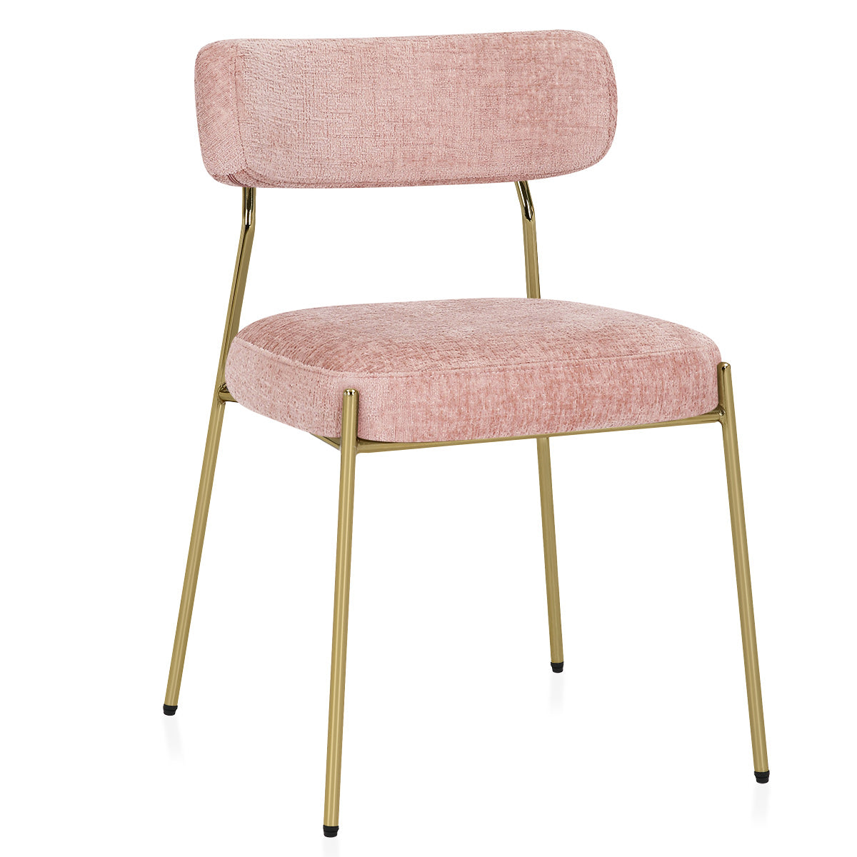 Diana Gold Chair Pink Fabric