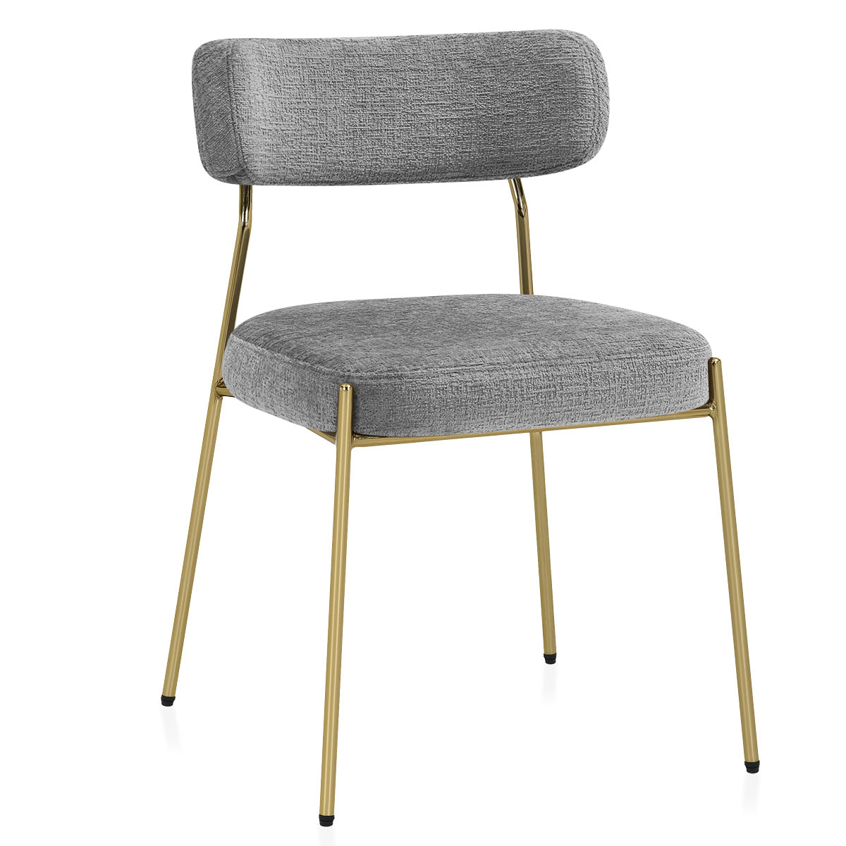 Diana Gold Chair Grey Fabric