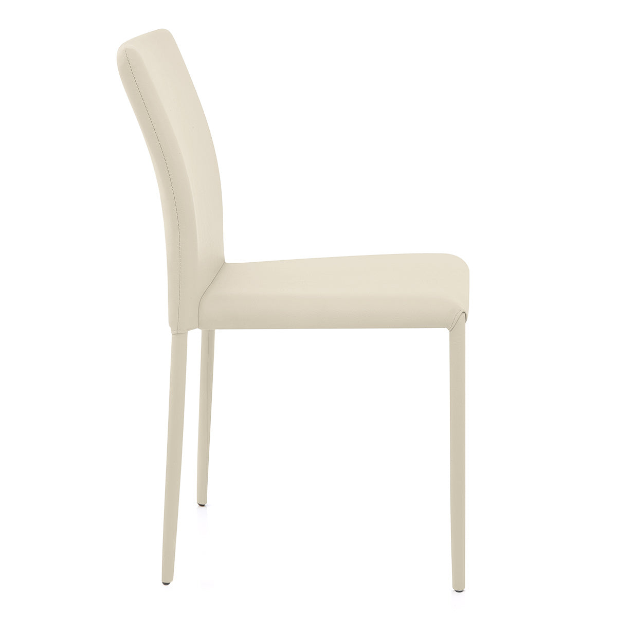Joshua Stackable Faux Leather Dining Chair Cream