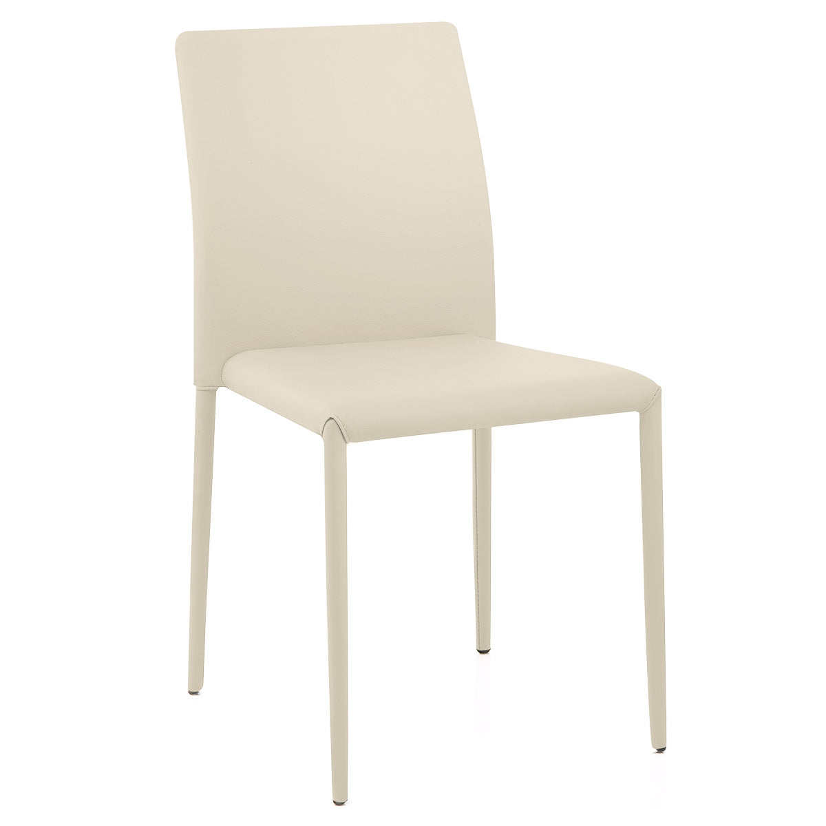 Joshua Stackable Faux Leather Dining Chair Cream