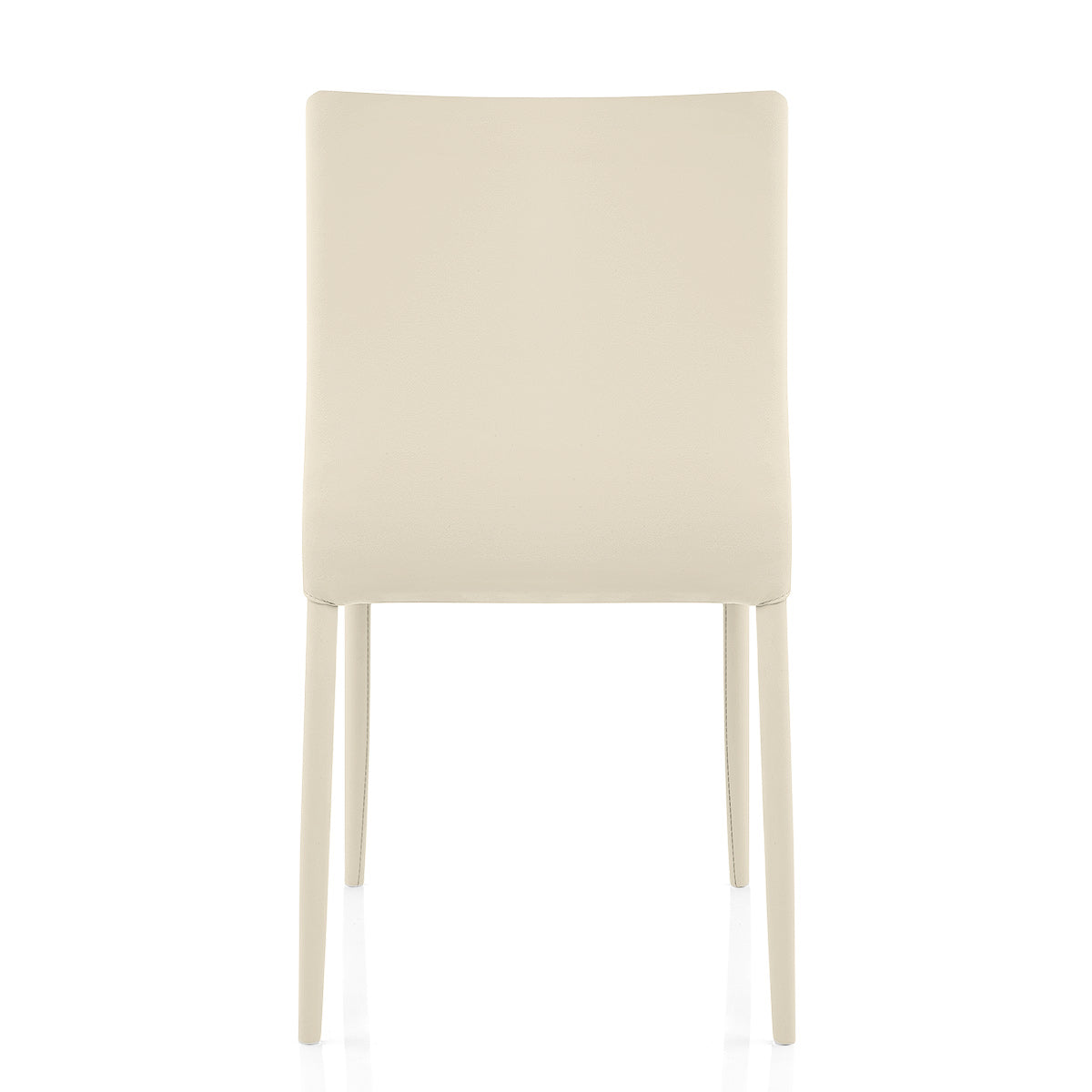Joshua Stackable Faux Leather Dining Chair Cream