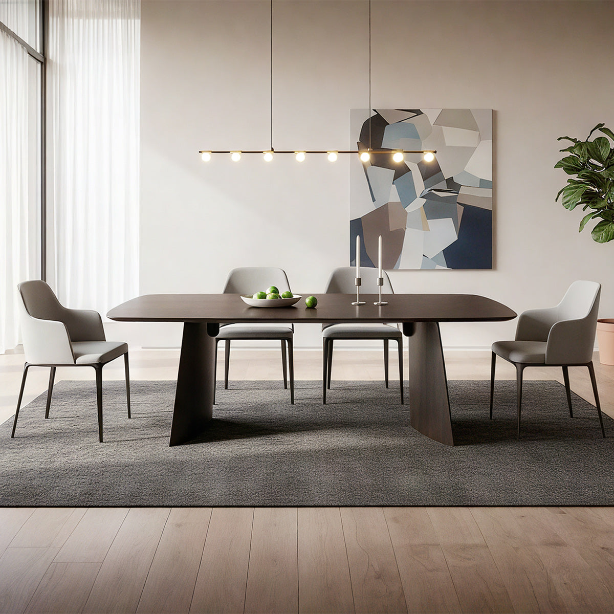 Osaka 180cm Dining Table Dark Wood