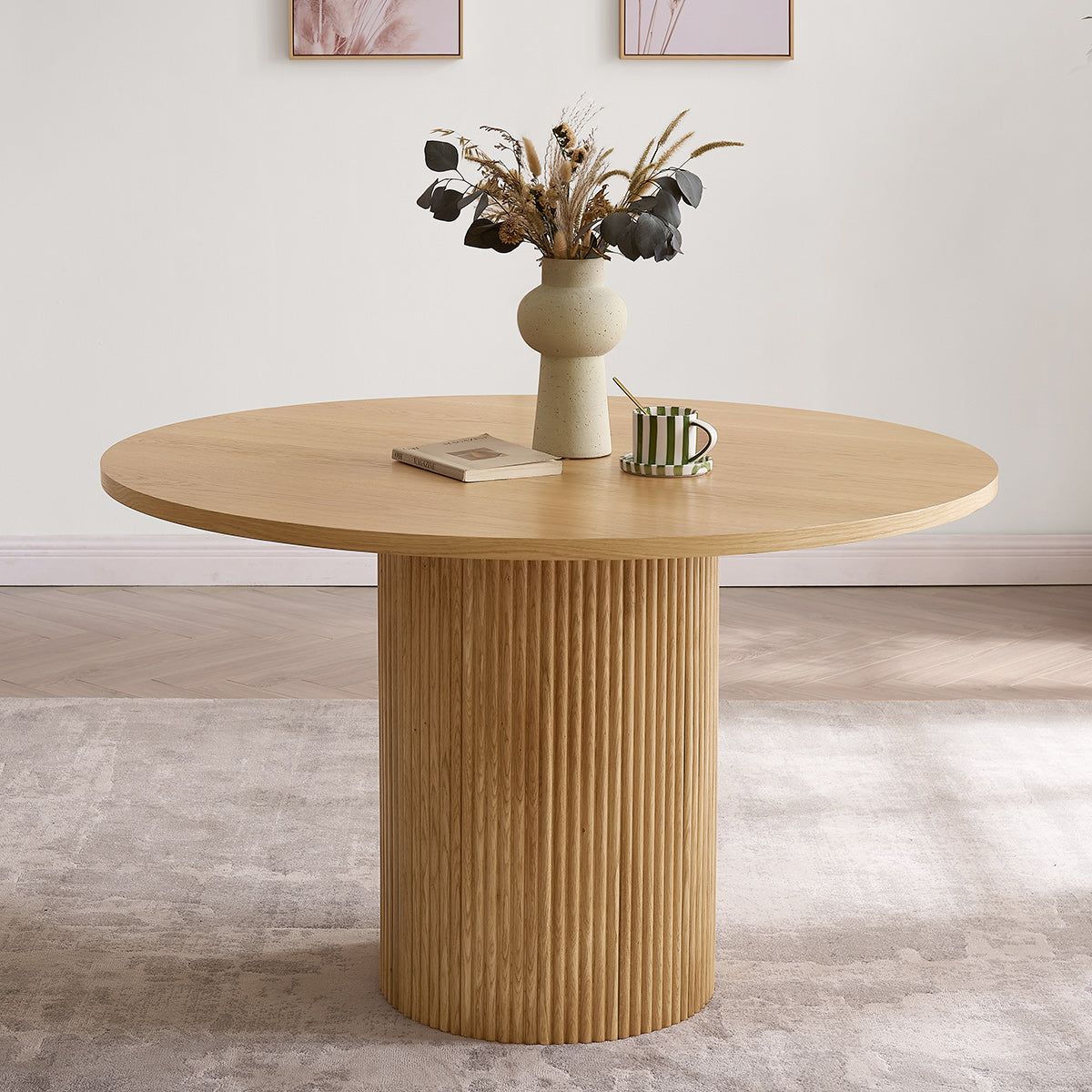 Olympus 120cm Round Dining Table Oak
