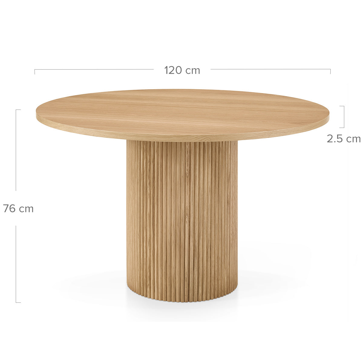 Olympus 120cm Round Dining Table Oak