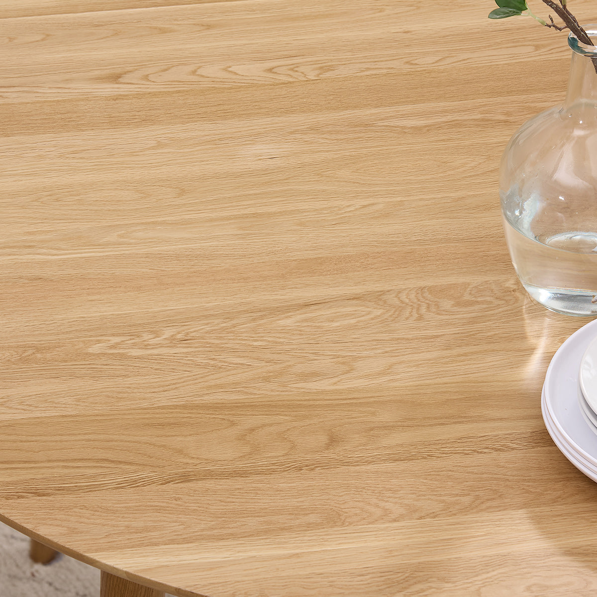 Everest 120cm Round Dining Table Oak