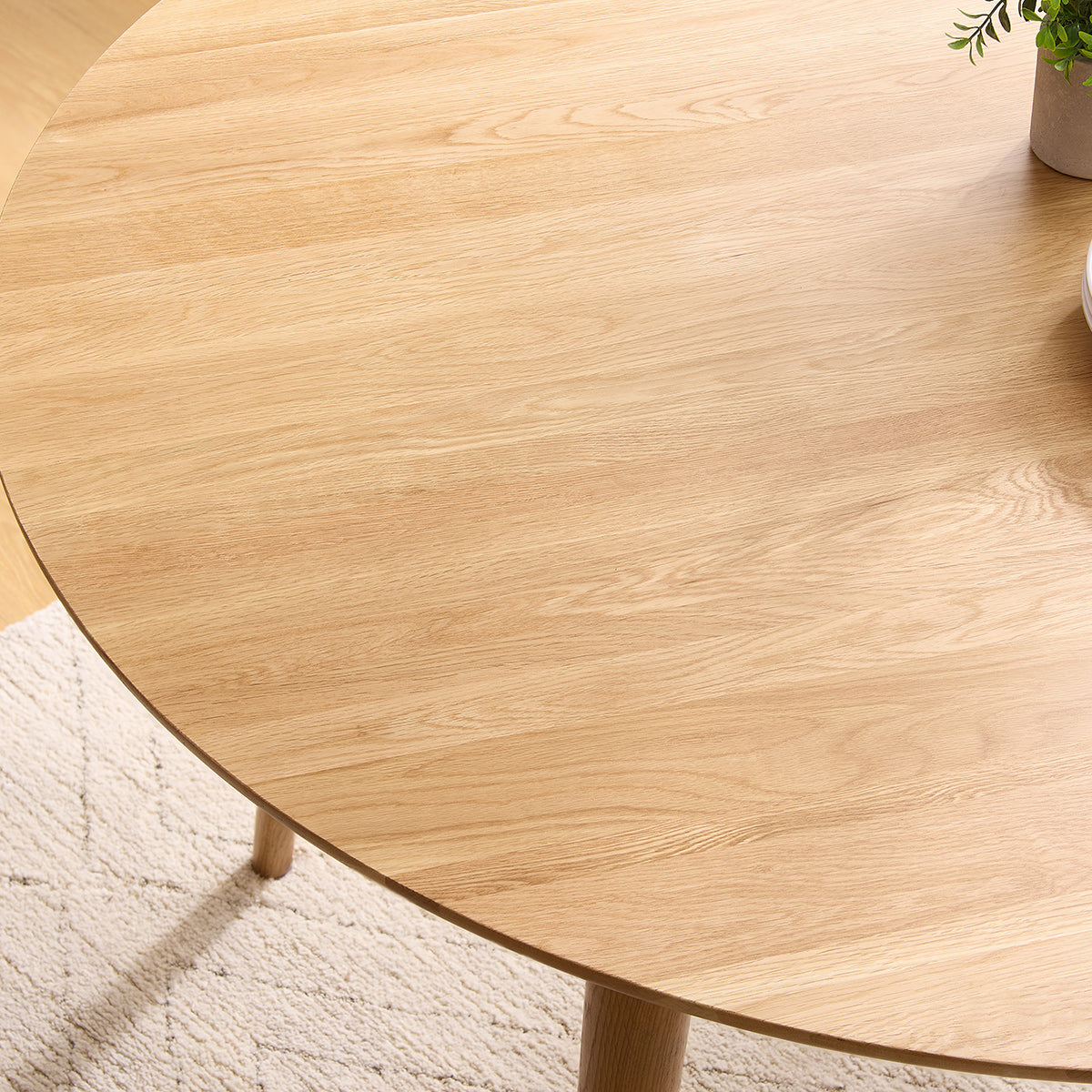Everest 120cm Round Dining Table Oak