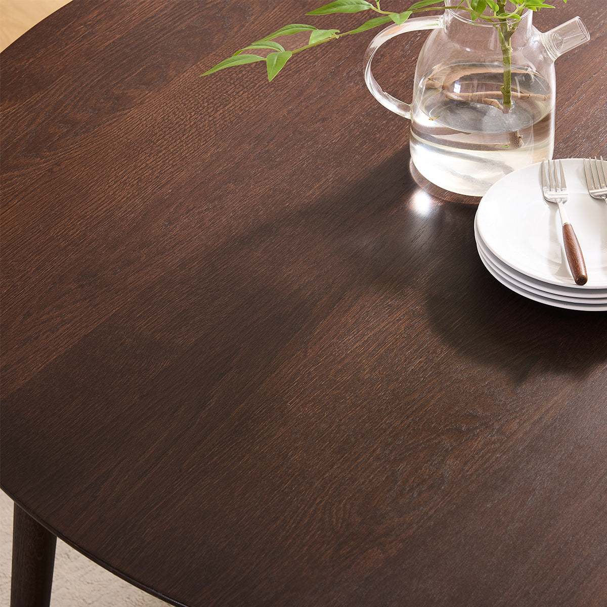 Everest 120cm Round Dining Table Walnut