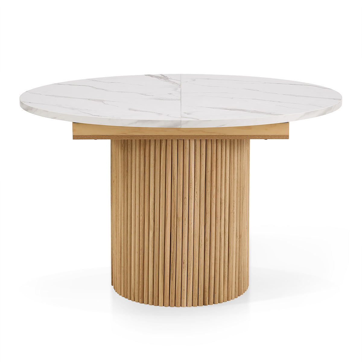 Blanc 120-160cm Oval Extending Dining Table