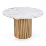 Blanc 120-160cm Oval Extending Dining Table