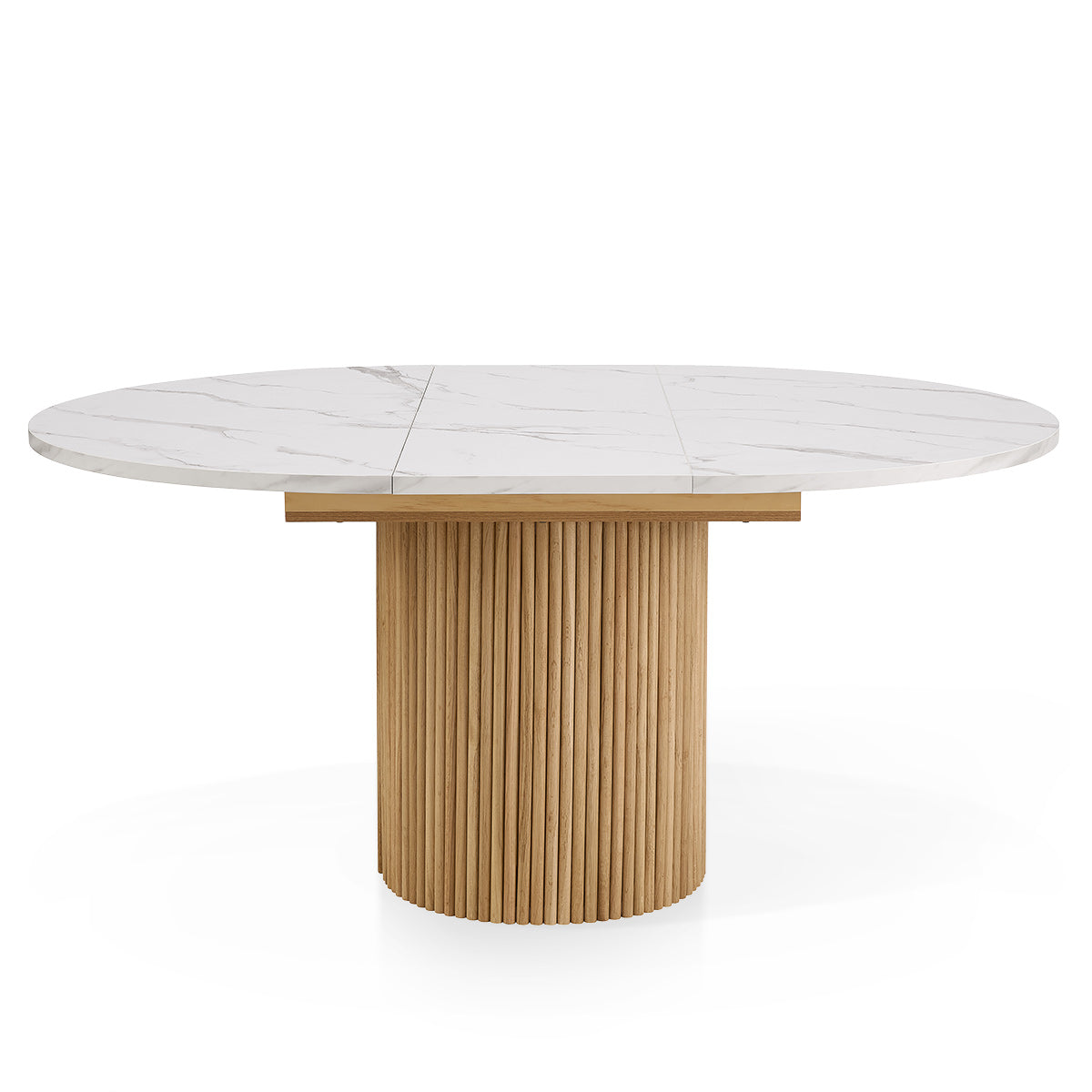 Blanc 120-160cm Oval Extending Dining Table