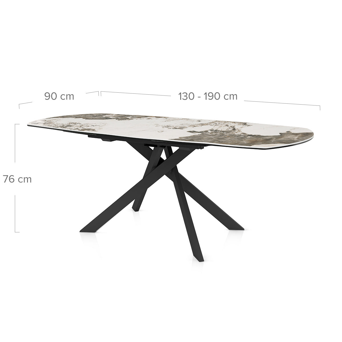 Solaris 130-190cm Extending Dining Table Pandora