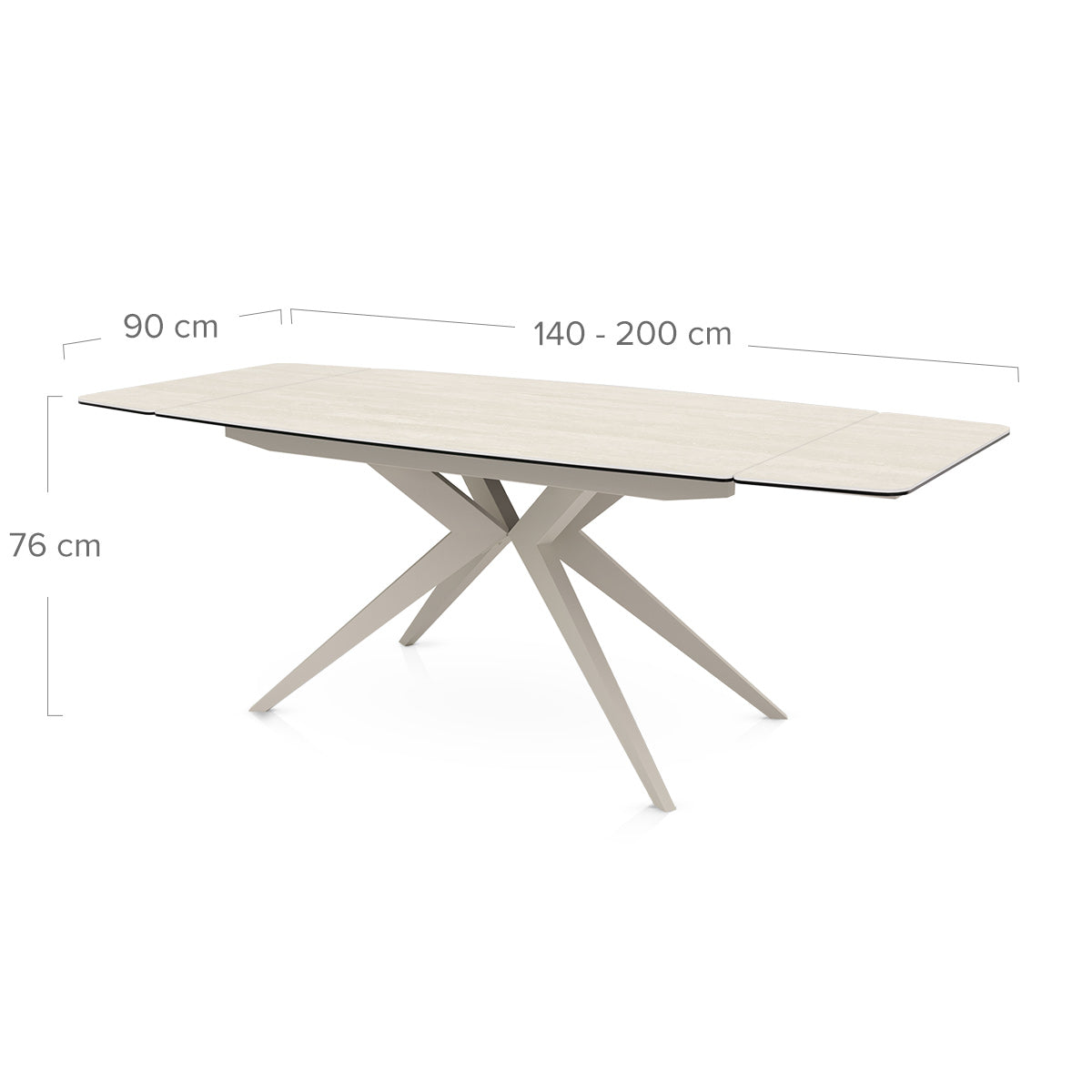 Venus 140-200cm Extending Dining Table Cream