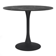 Poseidon 90cm Round Dining Table Black