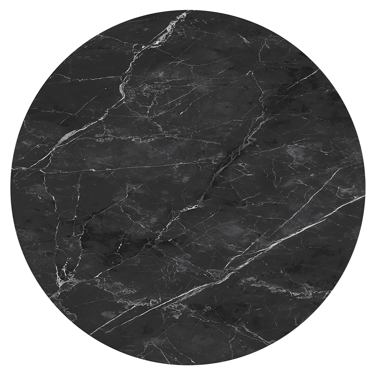 Poseidon 90cm Round Dining Table Black