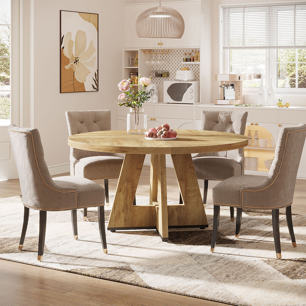 Rhine 120cm Round Dining Table Oak