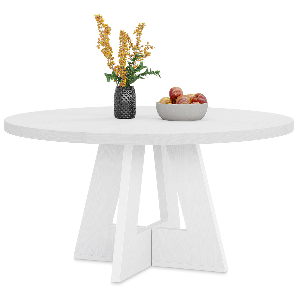 Eden 120cm Round Dining Table White