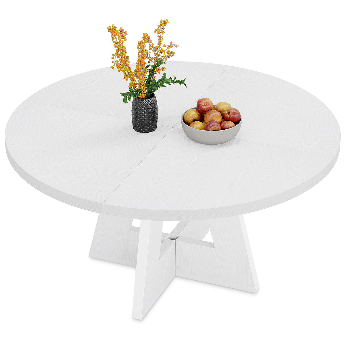 Eden 120cm Round Dining Table White