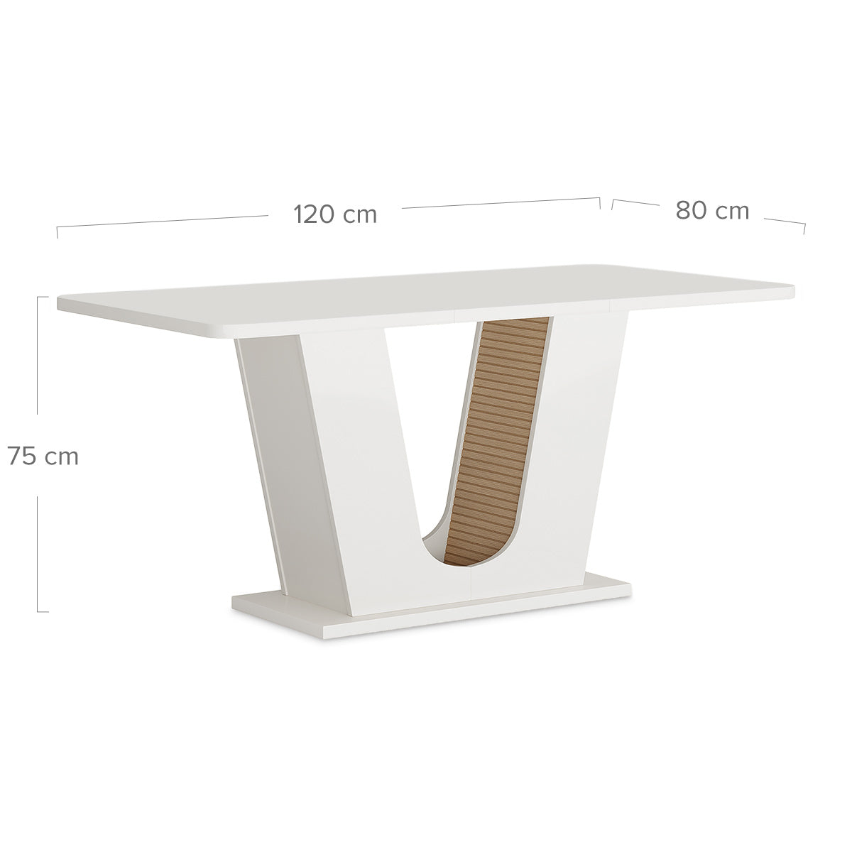 Panama 120cm Dining Table White