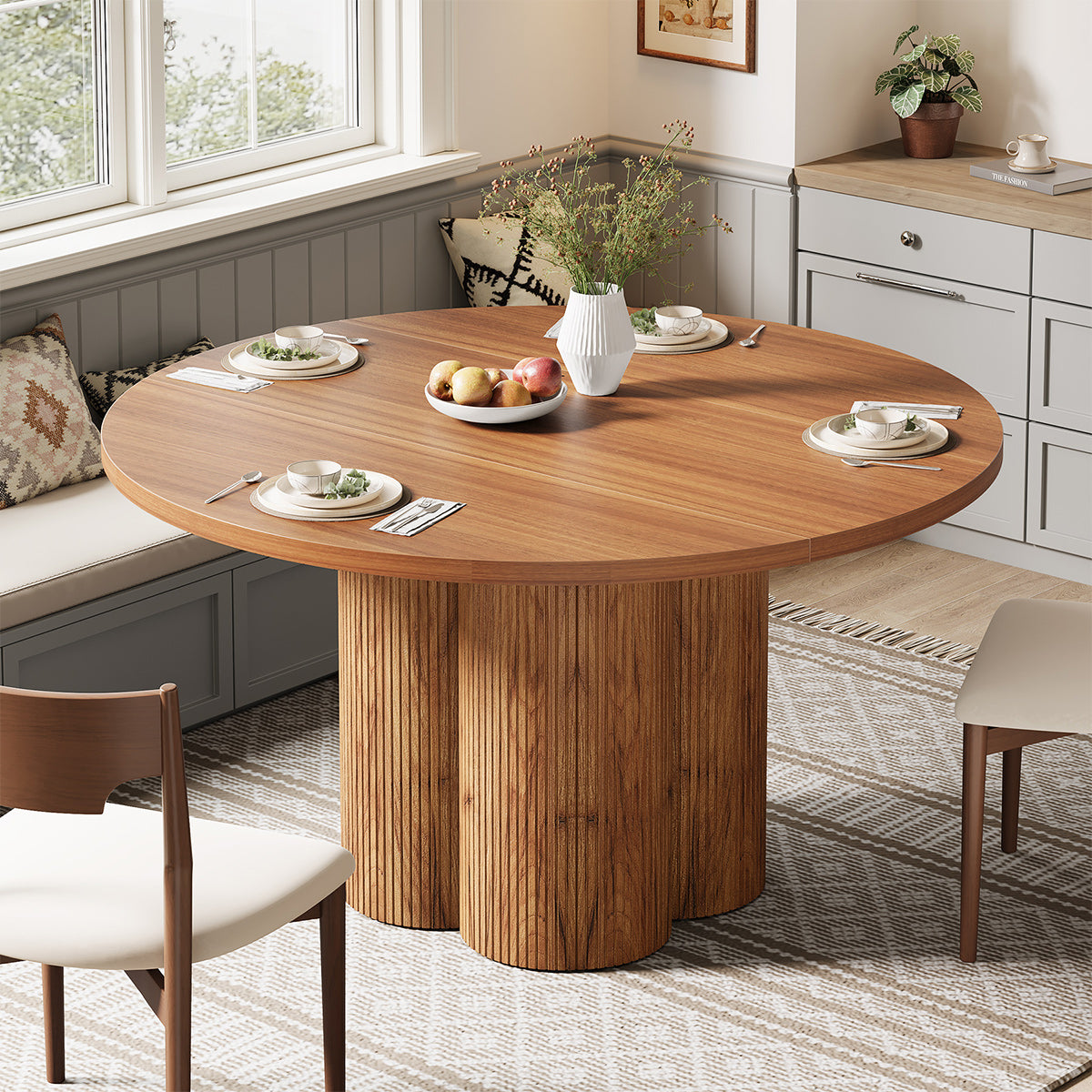 Como 120cm Round Dining Table Oak