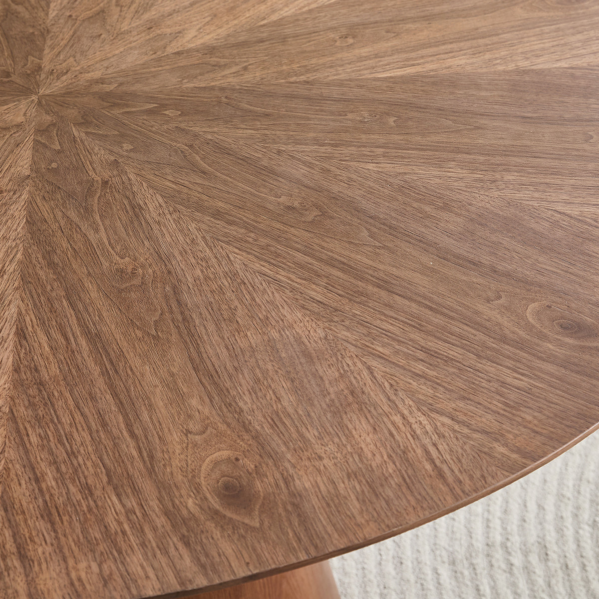 Vanto 130cm Round Walnut Dining Table