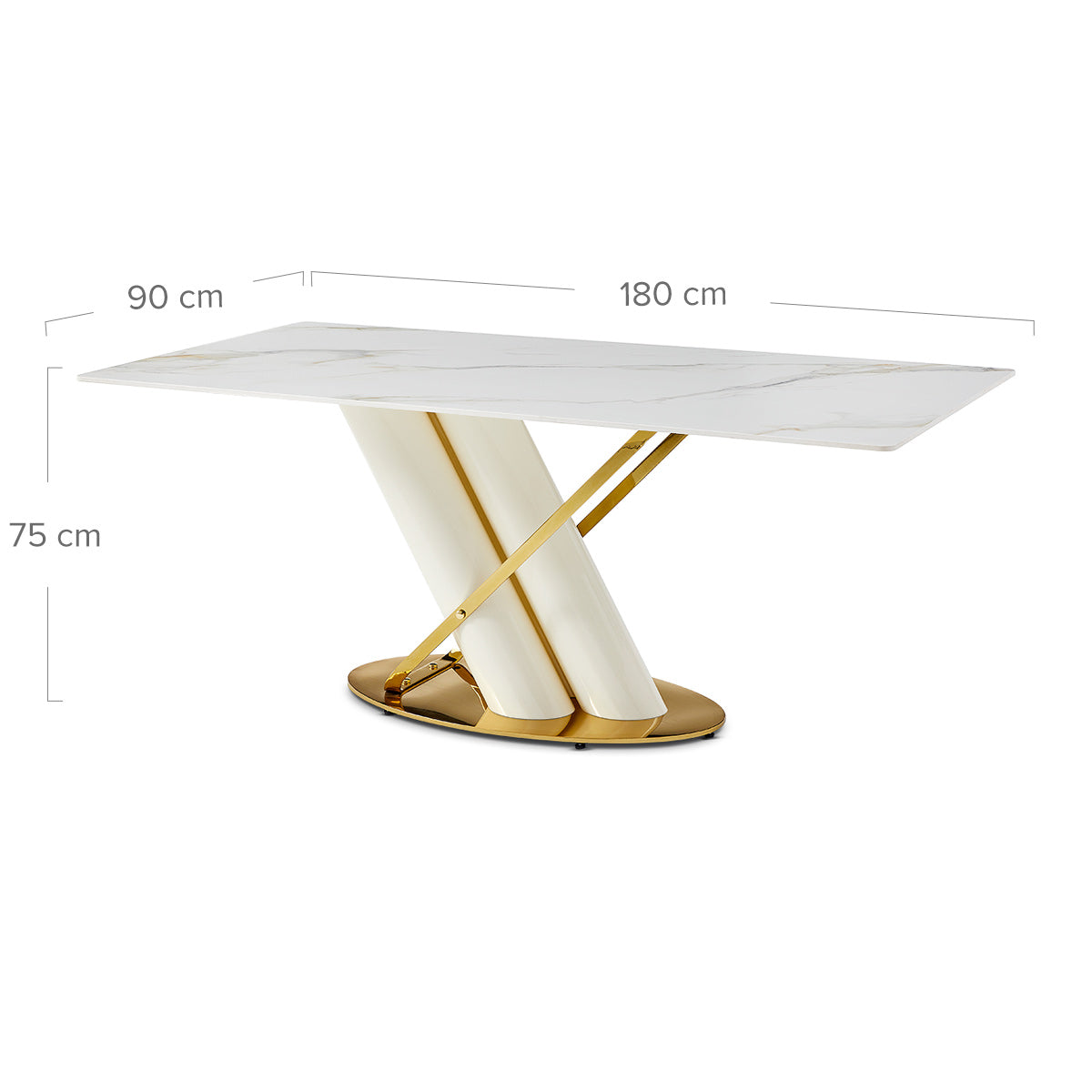 Orla 180cm Gold Dining Table