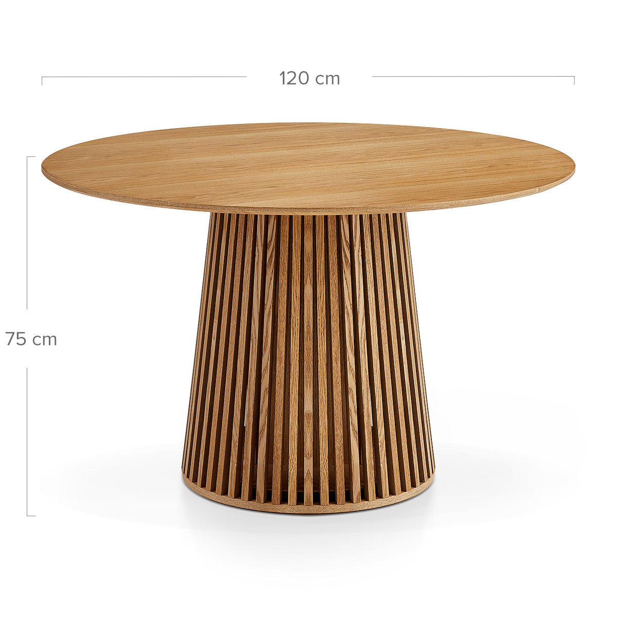 Cuba 120cm Round Dining Table Oak
