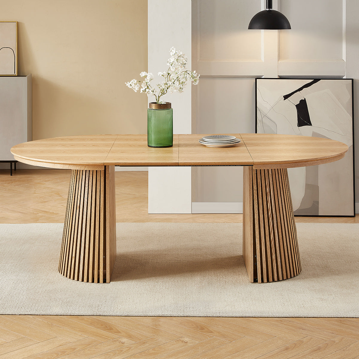 Loma 120-200cm Extending Oval Dining Table Oak