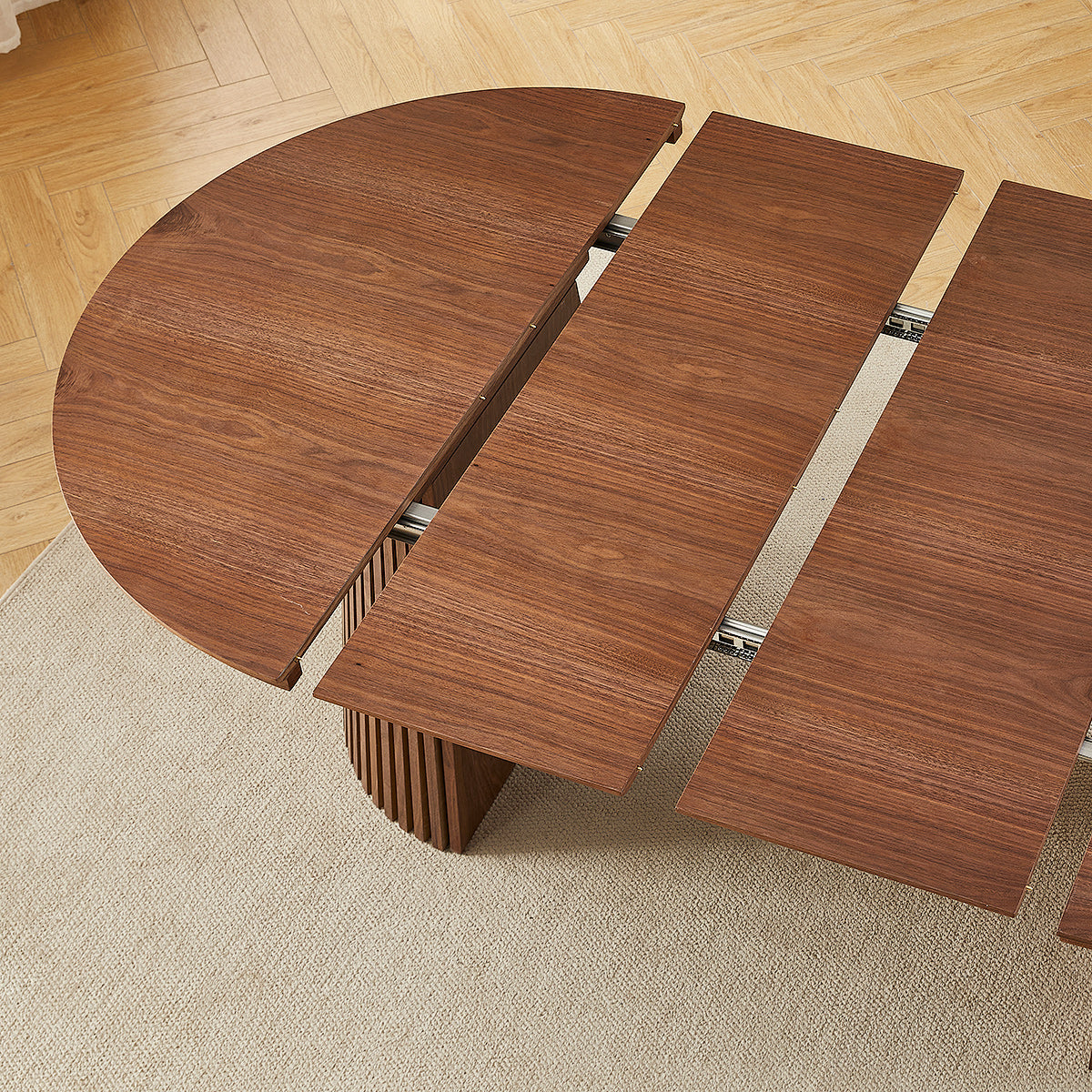 Loma 120-200cm Extending Oval Dining Table Walnut