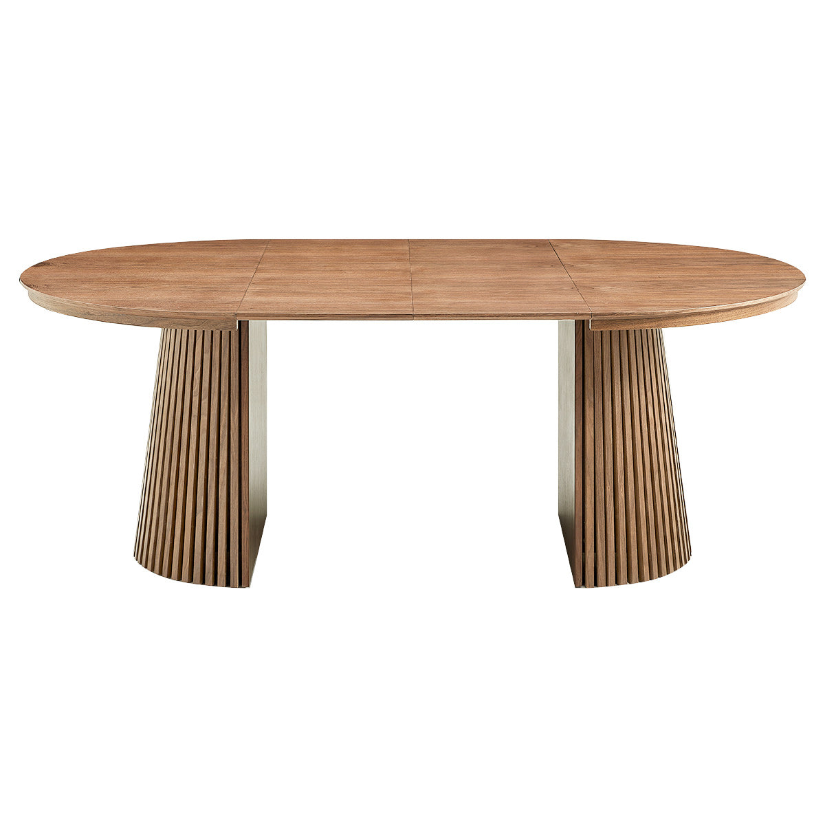 Loma 120-200cm Extending Oval Dining Table Light Walnut