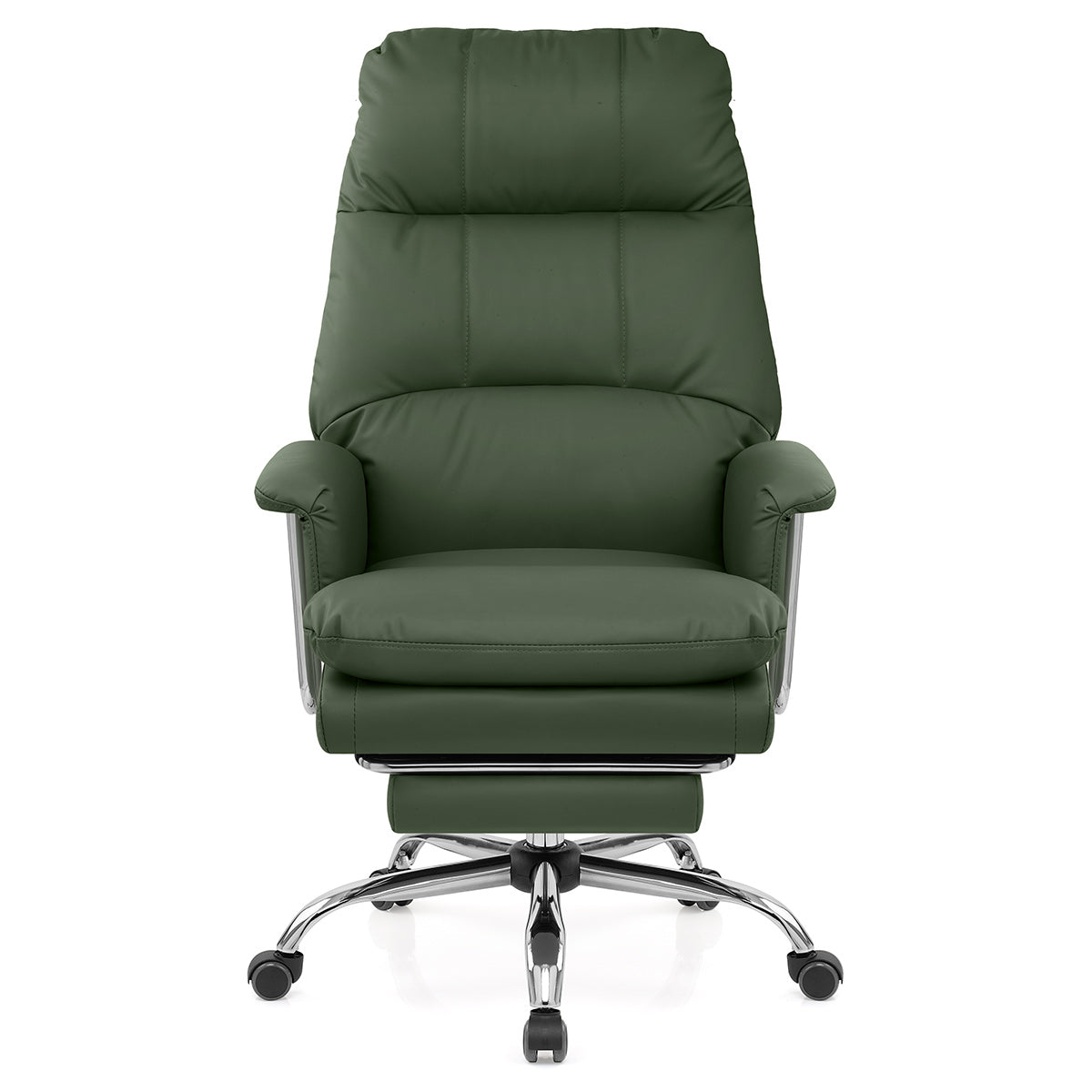 Colmar Green Eco Leather Reclining Office Chair with Footrest
