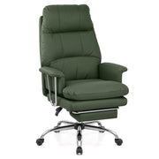Colmar Green Eco Leather Reclining Office Chair with Footrest