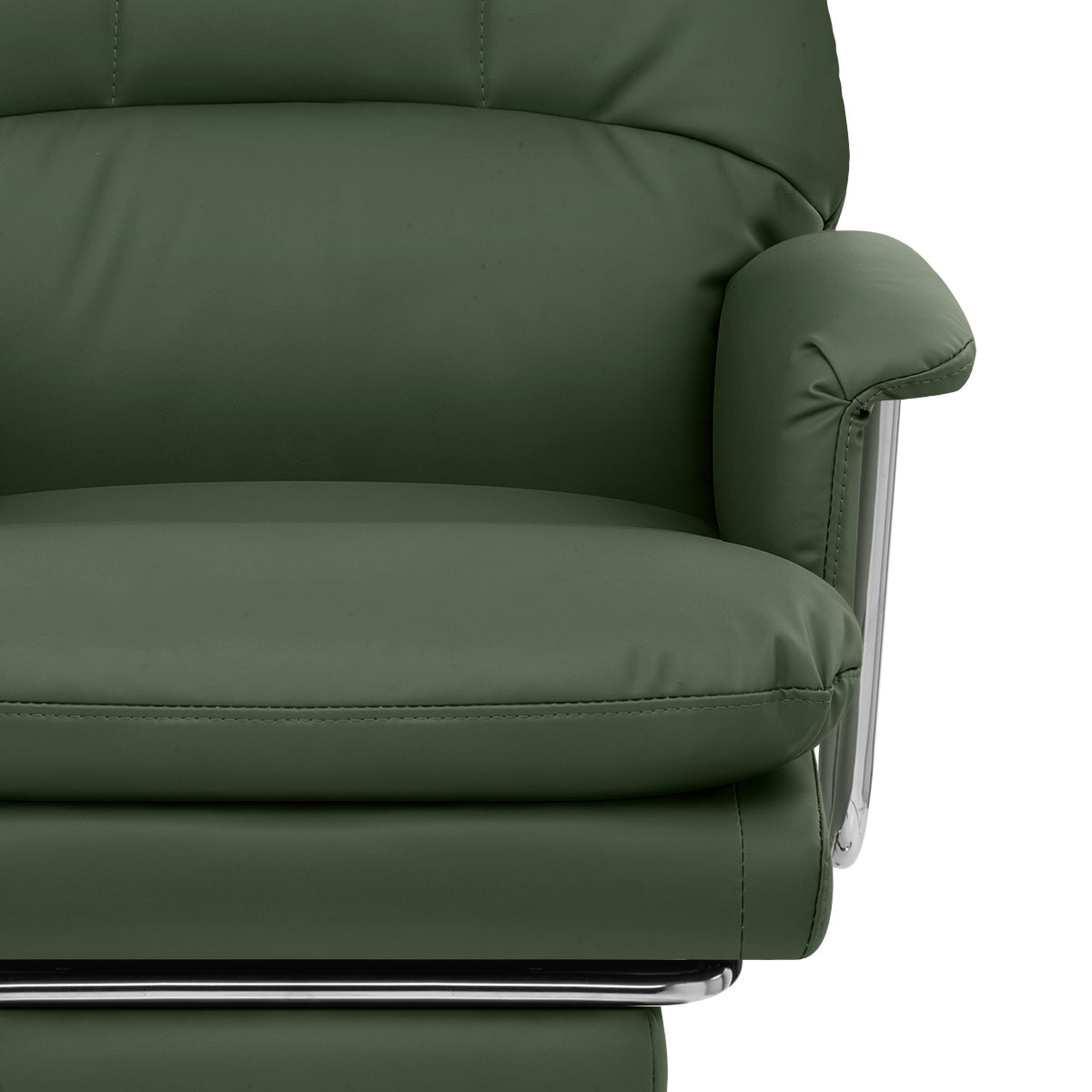 Colmar Green Eco Leather Reclining Office Chair with Footrest