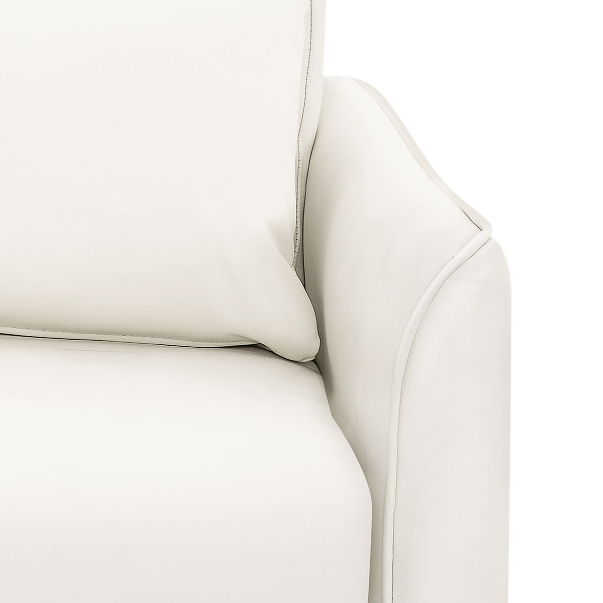 Salisbury Recliner Chair Ivory Real Leather