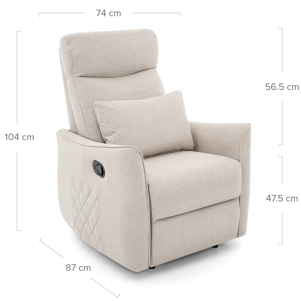 Salisbury Recliner Chair Tweed Fabric