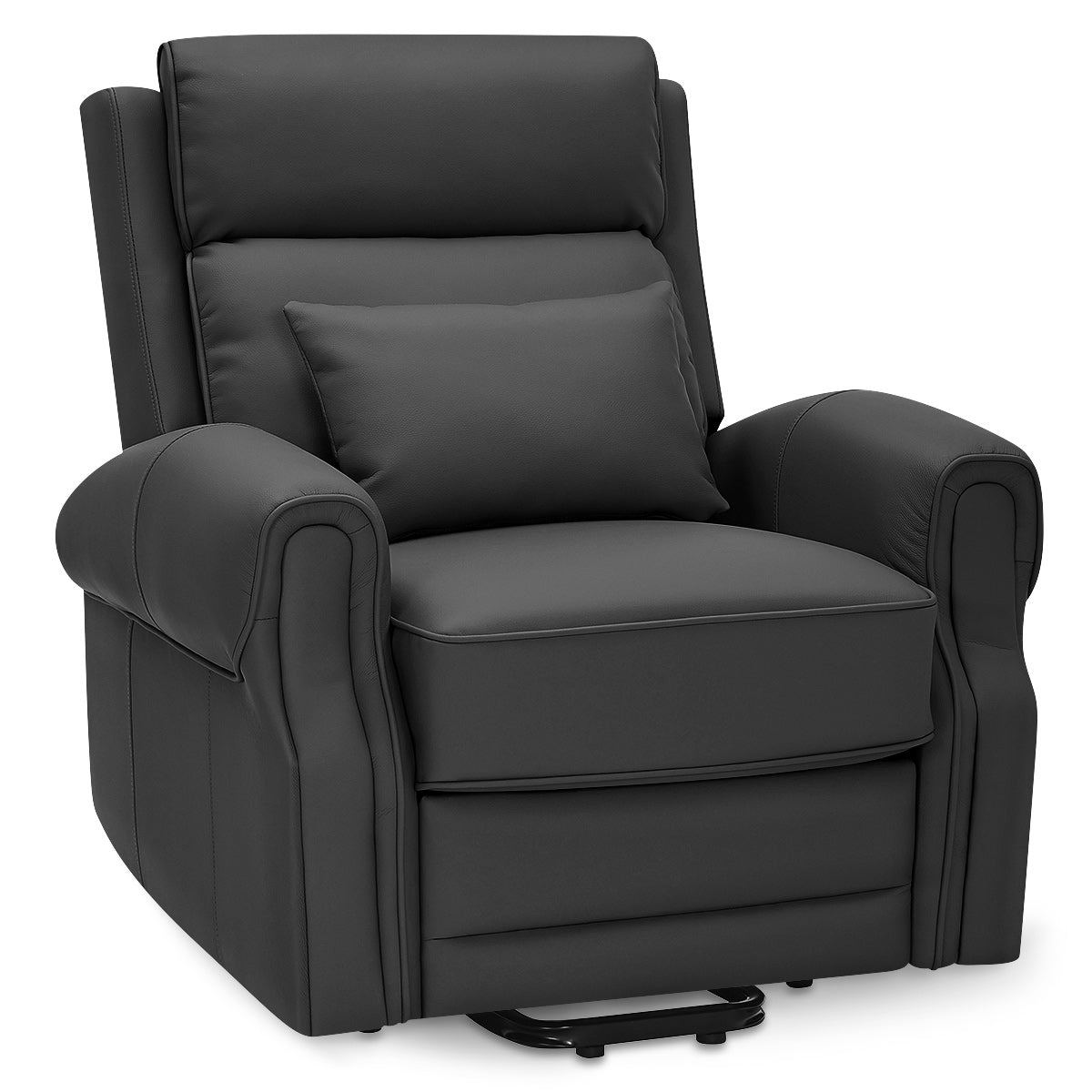 Montgomery Power Riser Recliner Chair Black Eco Leather