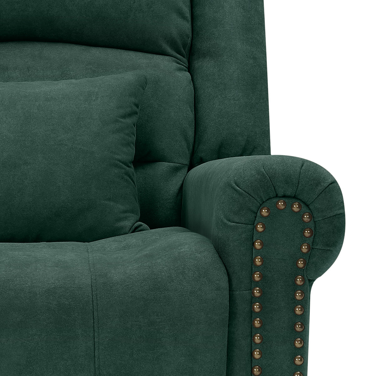 Keats Recliner Chair Green Fabric
