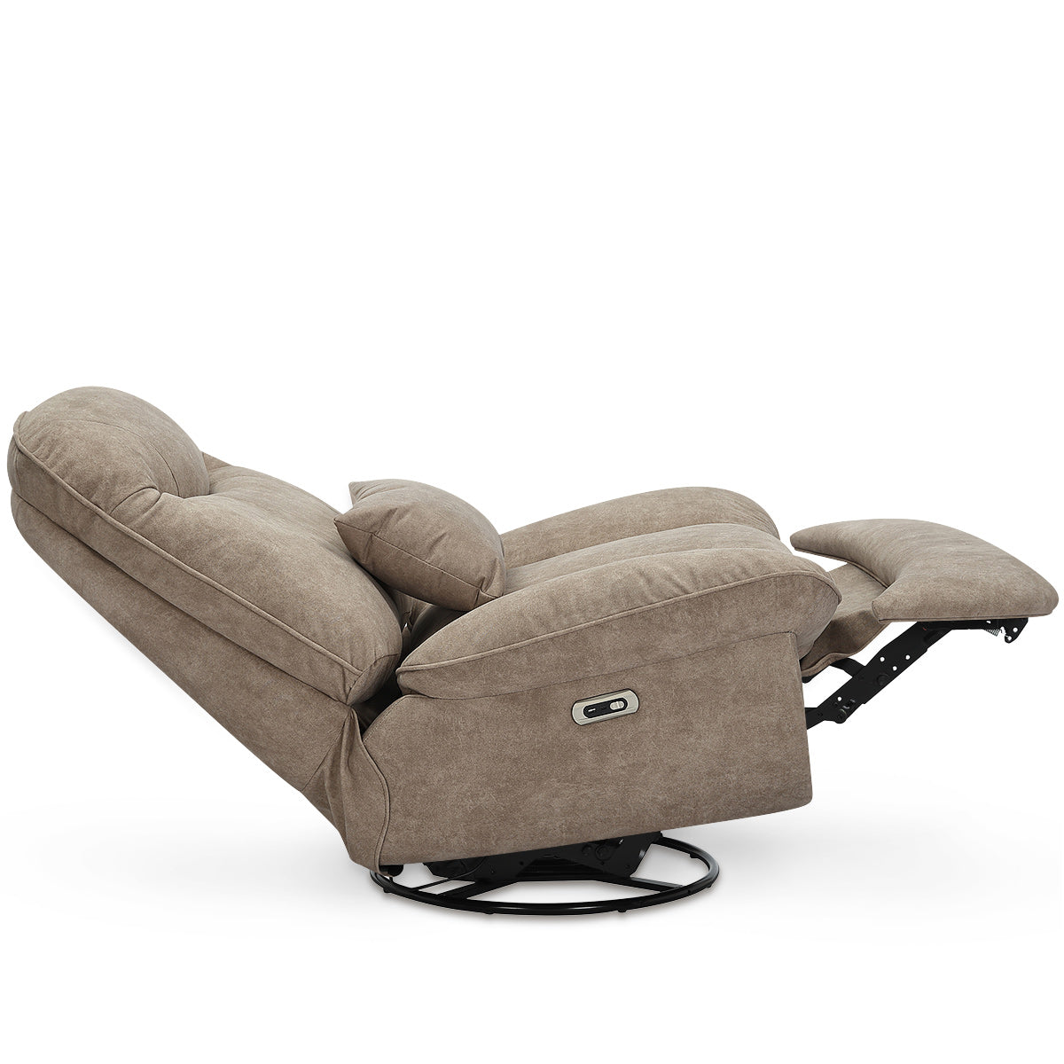 Shelley Power Rocker Recliner Chair Taupe Fabric
