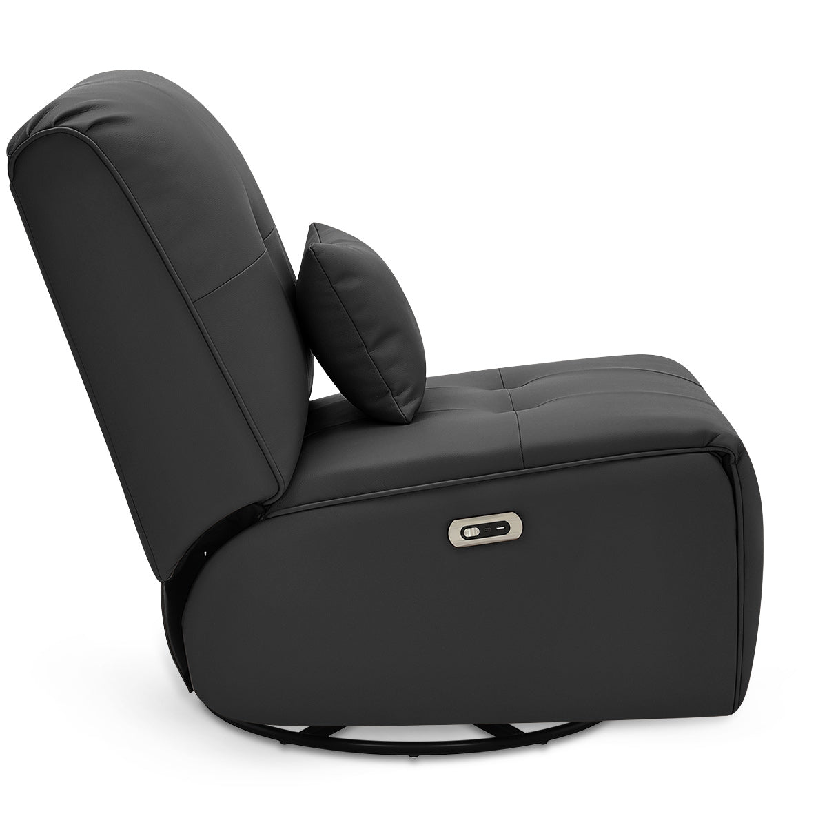Milton Power Recliner Chair Black Eco Leather