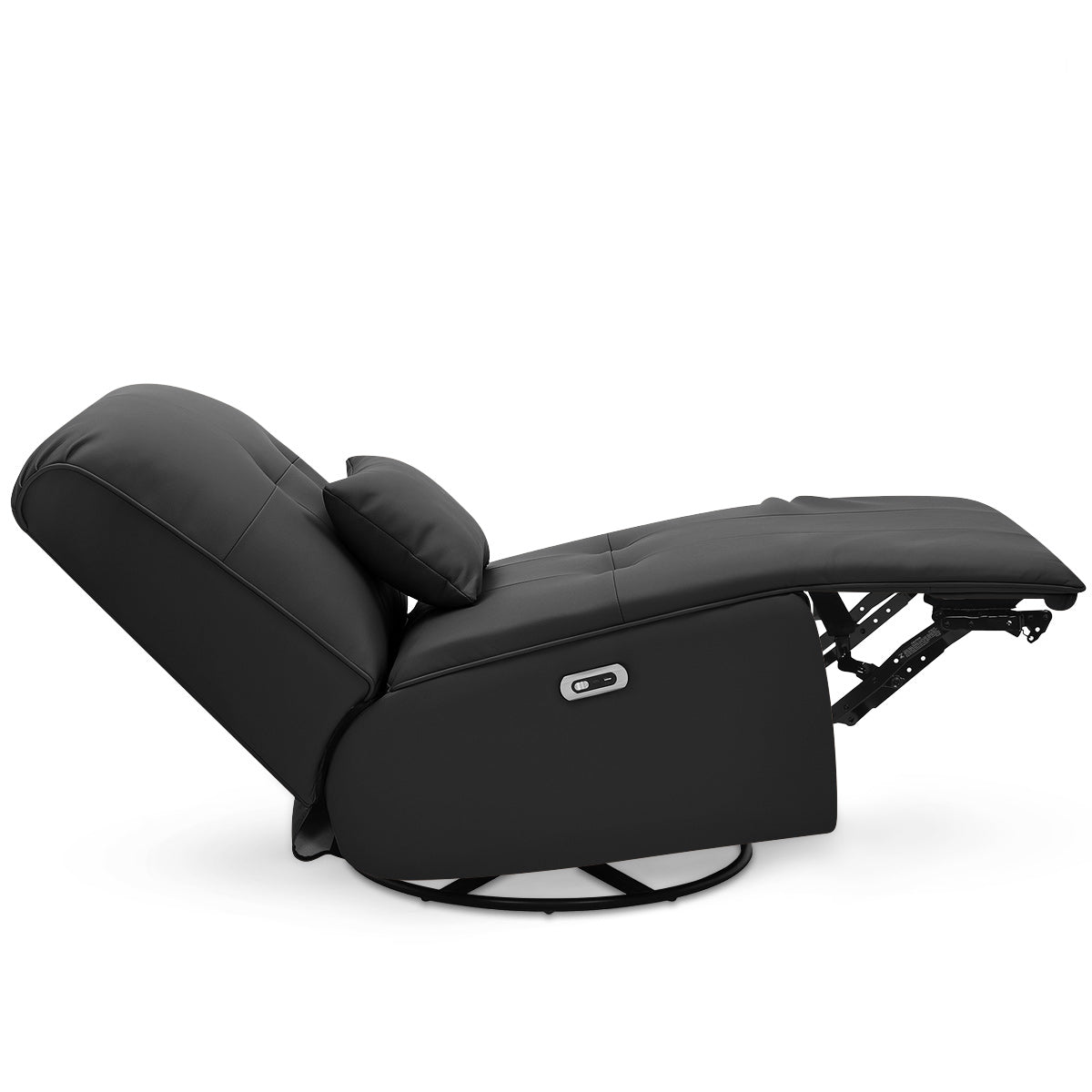 Milton Power Recliner Chair Black Eco Leather