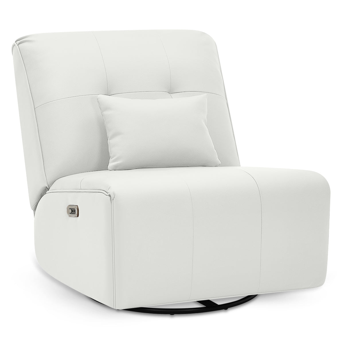 Milton Power Recliner Chair White Eco Leather
