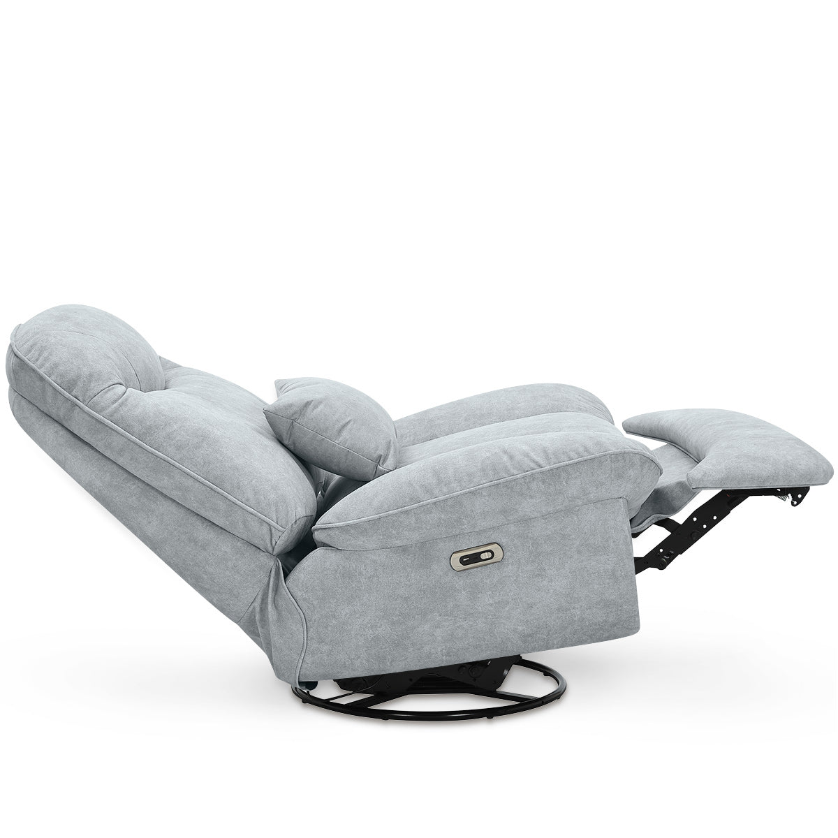 Shelley Power Rocker Recliner Chair Grey Fabric