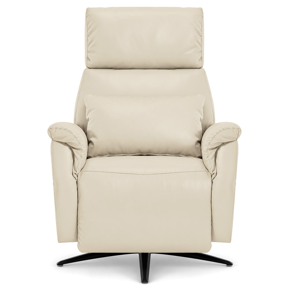 Buxton Cream Real Leather Electric Recliner Chair