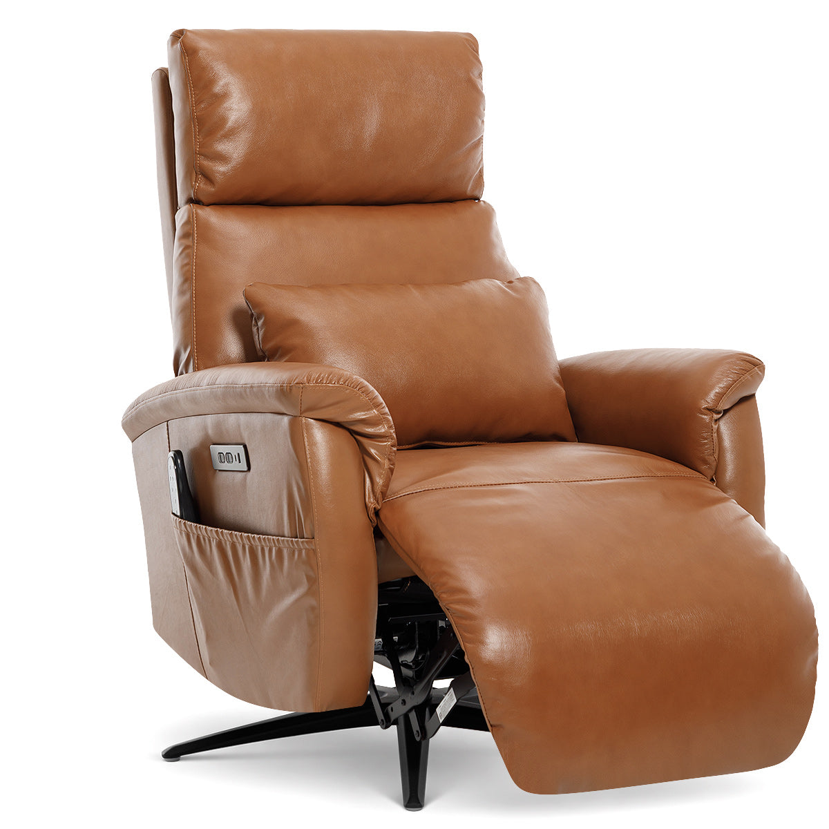 Buxton Tan Real Leather Electric Recliner Chair