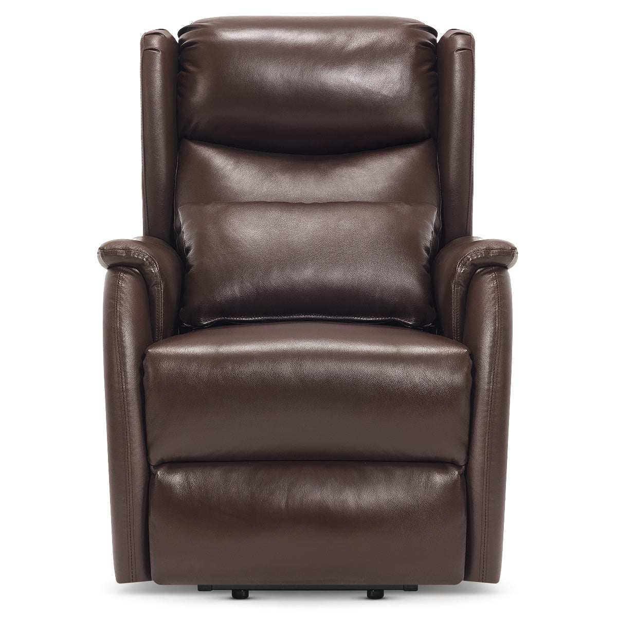 Fenton Brown Real Leather Faced Pocket Sprung Riser Recliner Chair with Heat & Massage