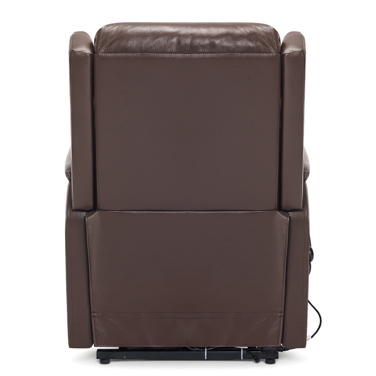 Fenton Brown Real Leather Faced Pocket Sprung Riser Recliner Chair with Heat & Massage