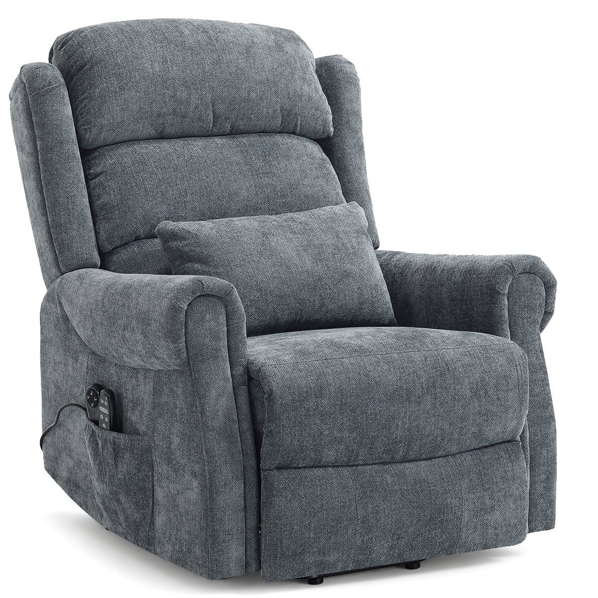 Marlow Brown Fabric Pocket Sprung Riser Recliner Chair with Heat & Massage